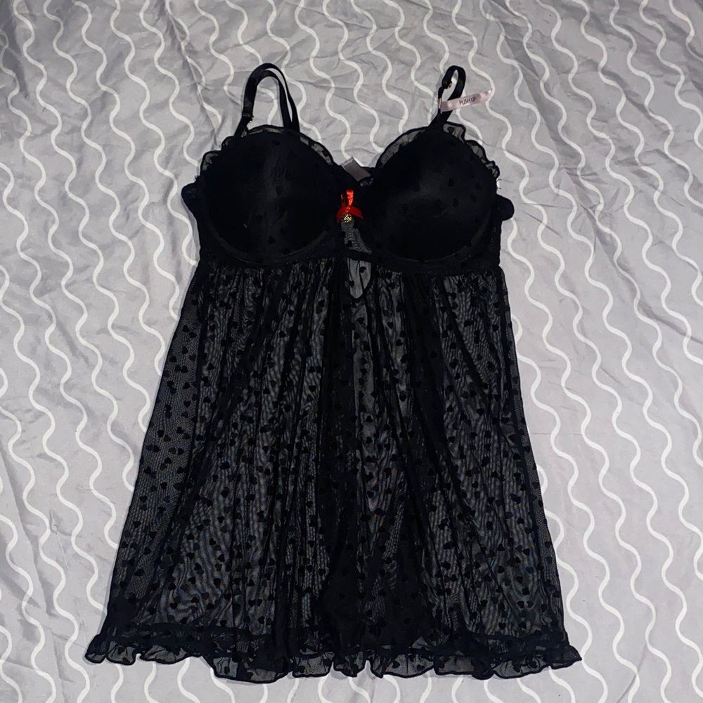 Daisy Fuentes Black Sheer Chemise